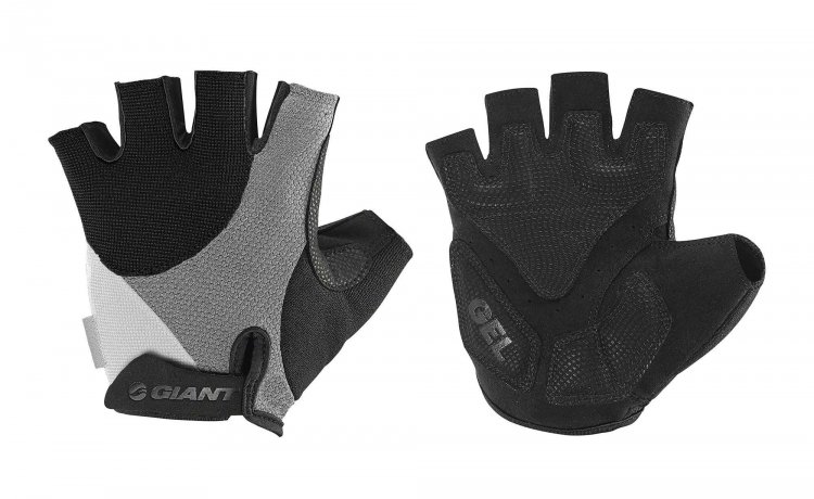 Giant Streak Gel Short Finger Gloves Black